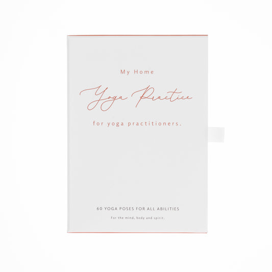 Yoga sequencing cards in a box