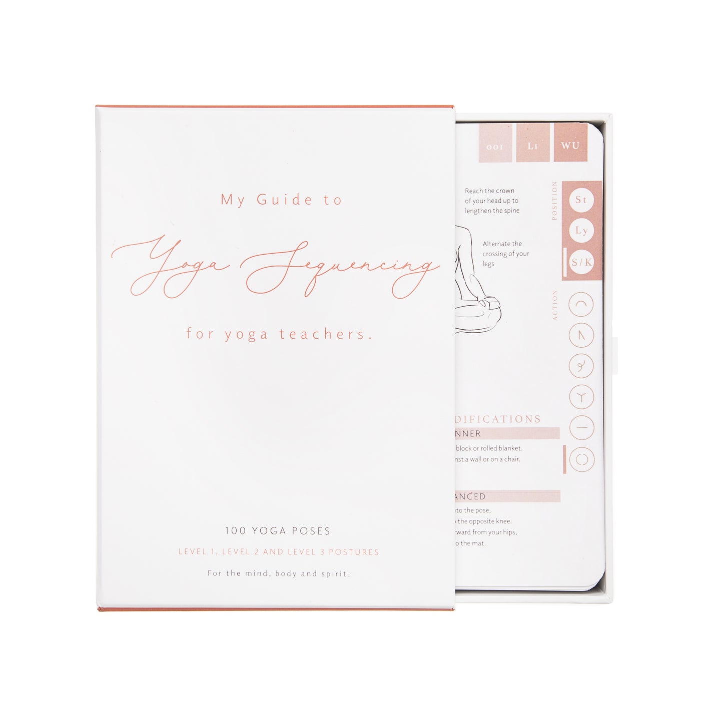 Yoga pose cards deck box